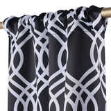 Ribbon Trellis Washable Room Darkening Blackout Curtains, Set of 2