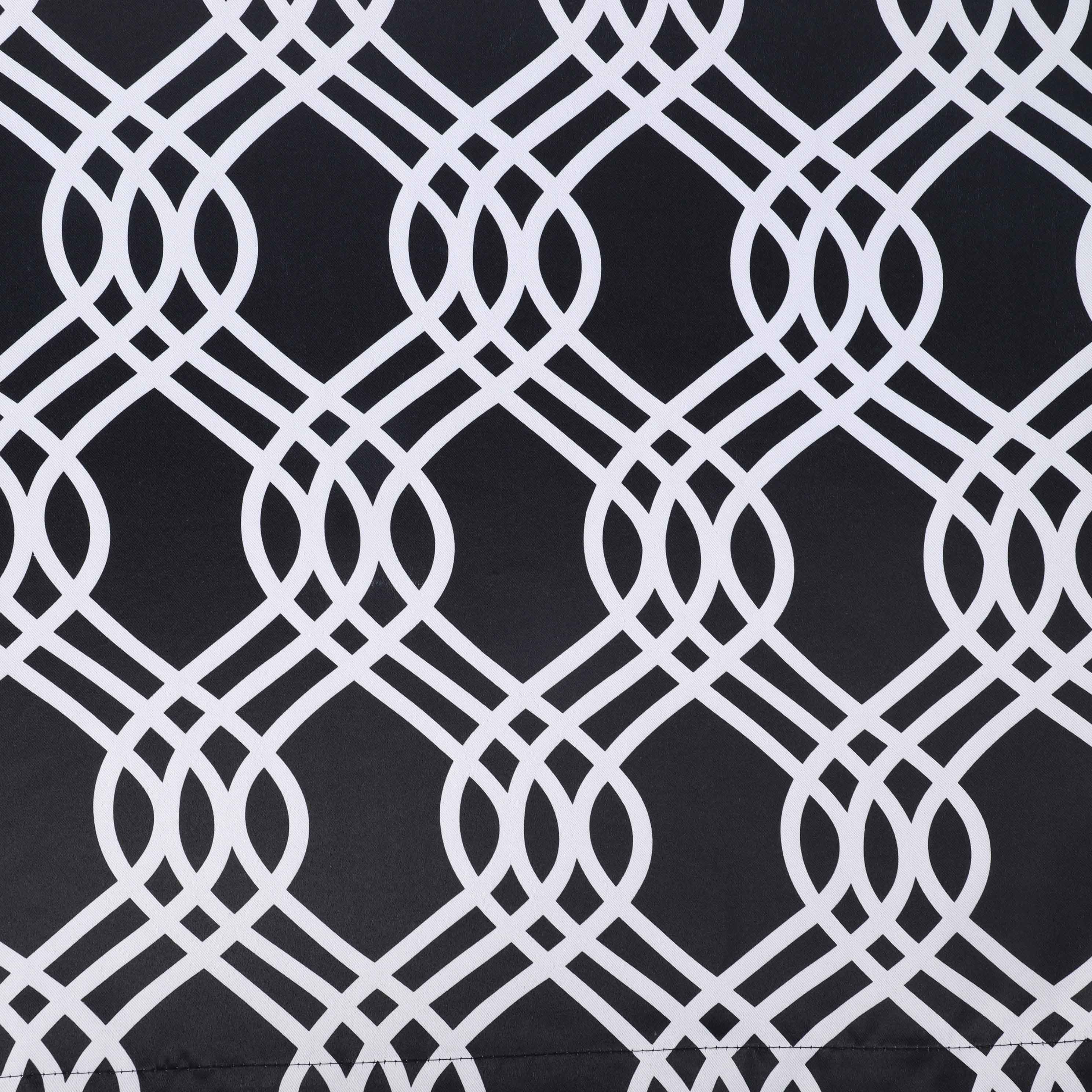 Ribbon Trellis Washable Room Darkening Blackout Curtains, Set of 2