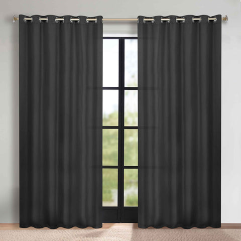 Blackout Window Curtains Classic Modern Room Darkening Set of 2