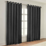 Classic Modern Solid Room Darkening Blackout Curtain Panels, Set of 2