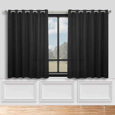 Blackout Window Curtains Classic Modern Room Darkening Set of 2