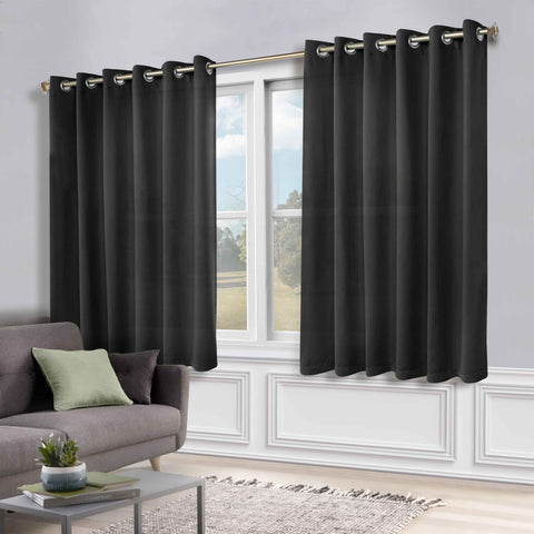 Blackout Window Curtains Classic Modern Room Darkening Set of 2