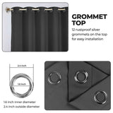 Classic Modern Solid Room Darkening Blackout Curtain Panels, Set of 2