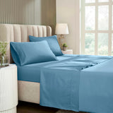 1200 Thread Count Cotton Rich Bed Sheet Set Solid Deep Pocket