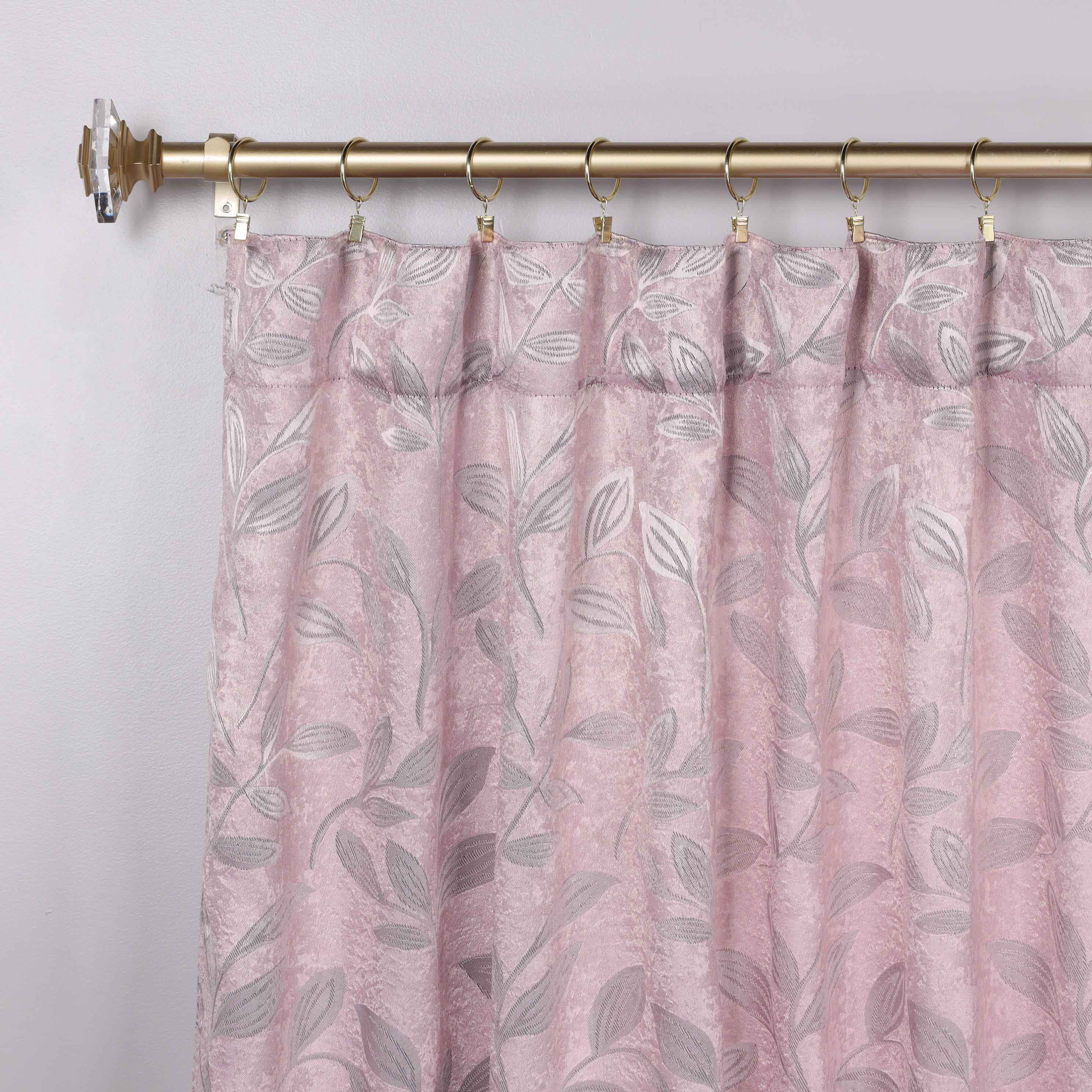 Leaves Room Darkening Back Tabs Blackout Curtain Panels, Set of 2