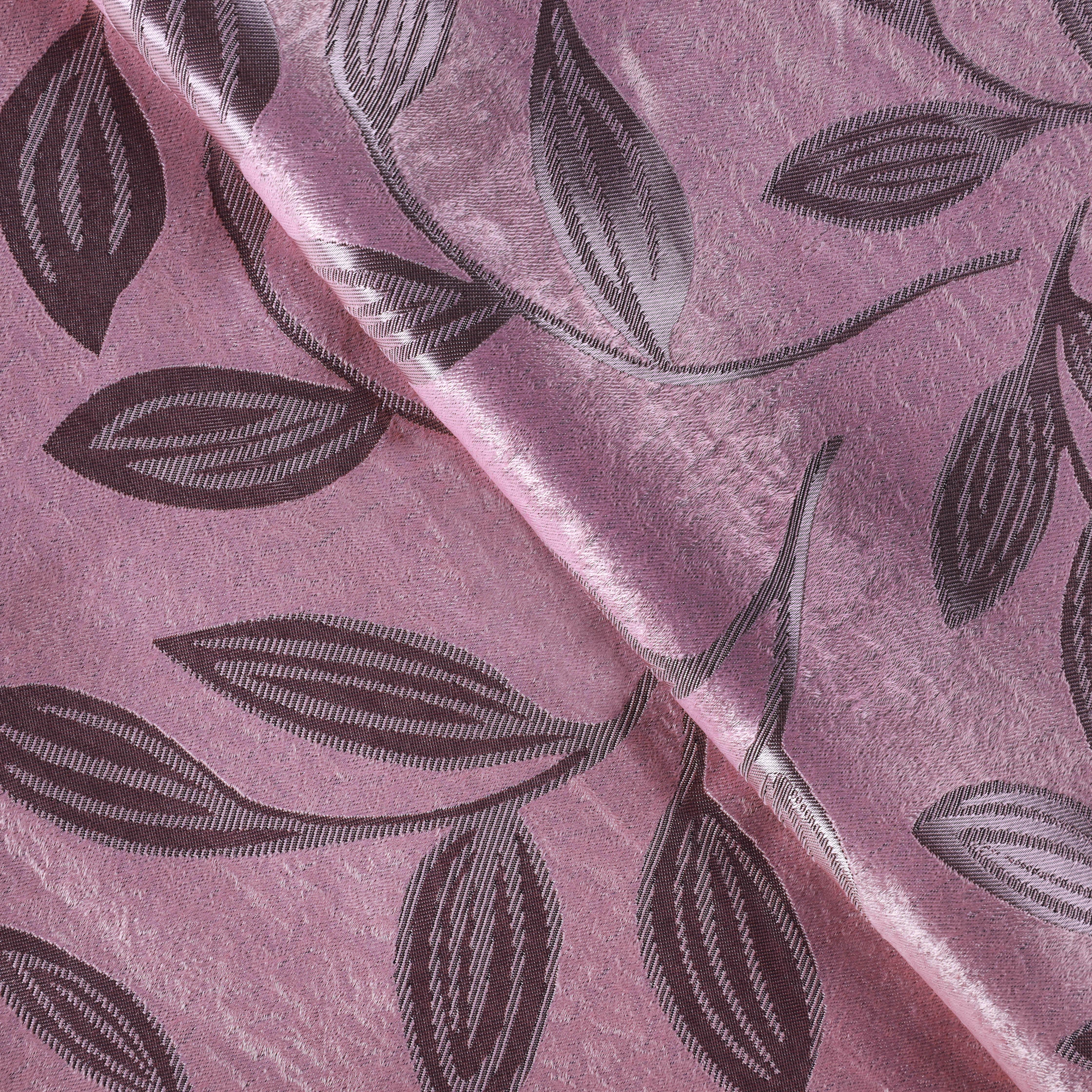 Leaves Machine Washable Room Darkening Blackout Curtains, Set of 2
