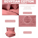 400 Thread Count Egyptian Cotton Solid Duvet Cover