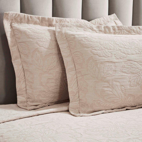 Cotton Bedspread Sets 3-Piece Hibiscus Floral Jacquard Matelassé
