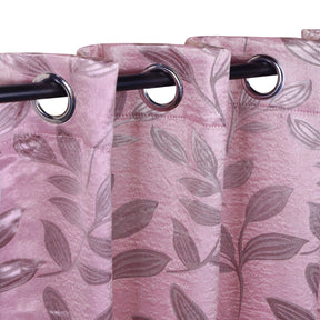 Leaves Machine Washable Room Darkening Blackout Curtains 4 Pieces