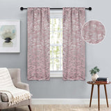 Leaves Room Darkening Washable Blackout Curtain Panels, Set of 2