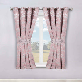 Leaves Room Darkening Washable Blackout Curtain Panels, Set of 2