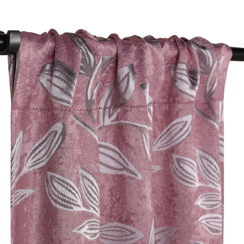 Leaves Room Darkening Washable Blackout Curtain Panels, Set of 2