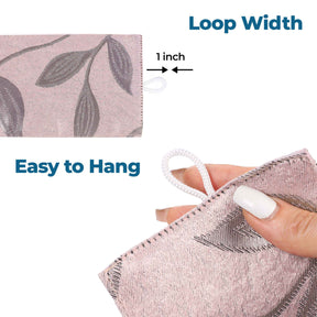 Leaves Room Darkening Washable Blackout Curtain Panels, Set of 2