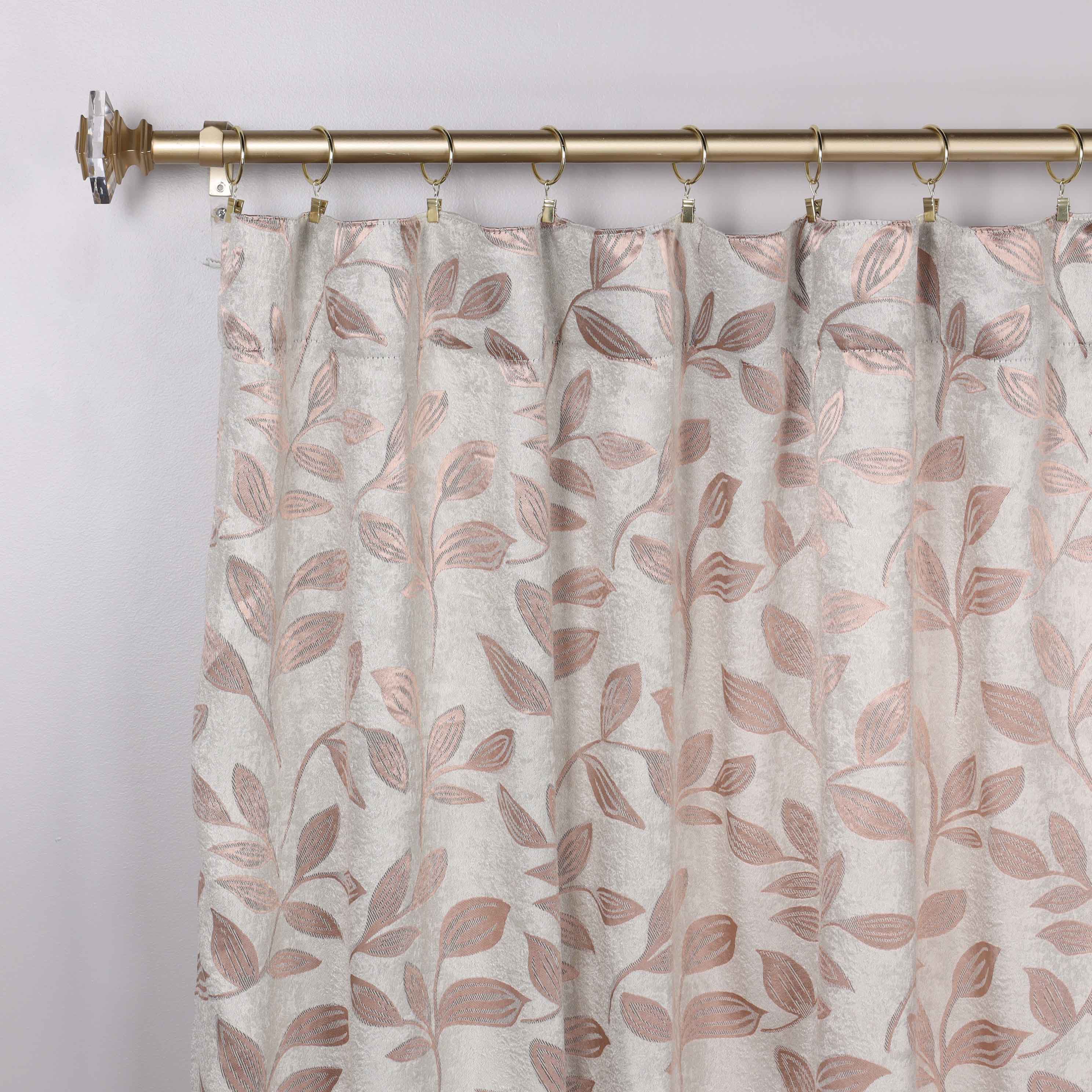 Leaves Room Darkening Back Tabs Blackout Curtain Panels, Set of 2