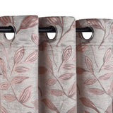 Leaves Machine Washable Room Darkening Blackout Curtains, Set of 2
