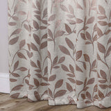 Leaves Room Darkening Washable Blackout Curtain Panels, Set of 2
