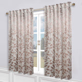 Leaves Room Darkening Back Tabs Blackout Curtain Panels, Set of 2