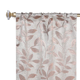 Leaves Room Darkening Washable Blackout Curtain Panels, Set of 2