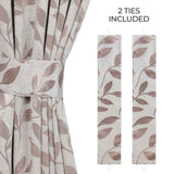 Leaves Room Darkening Washable Blackout Curtain Panels, Set of 2