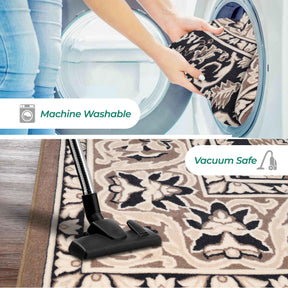 Glendale Traditional Floral Medallion Indoor Area Rug or Runner Rug