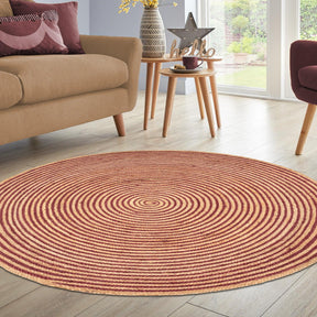 Braided Jute Reversible Round Indoor Outdoor Area Rug