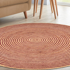 Braided Jute Reversible Round Indoor Outdoor Area Rug