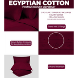 400 Thread Count Egyptian Cotton Solid Duvet Cover