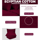 400 Thread Count Egyptian Cotton Solid Duvet Cover