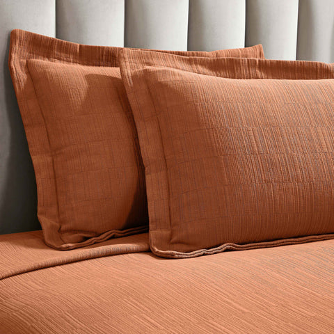 Zenith Cotton Medium Weight Geometric Matelasse Bedspread and Sham Set