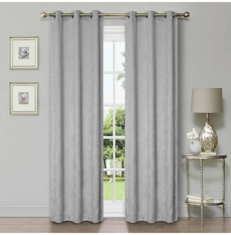 Blackout Window Curtains Waverly Geometric Room Darkening Washable Set of 2