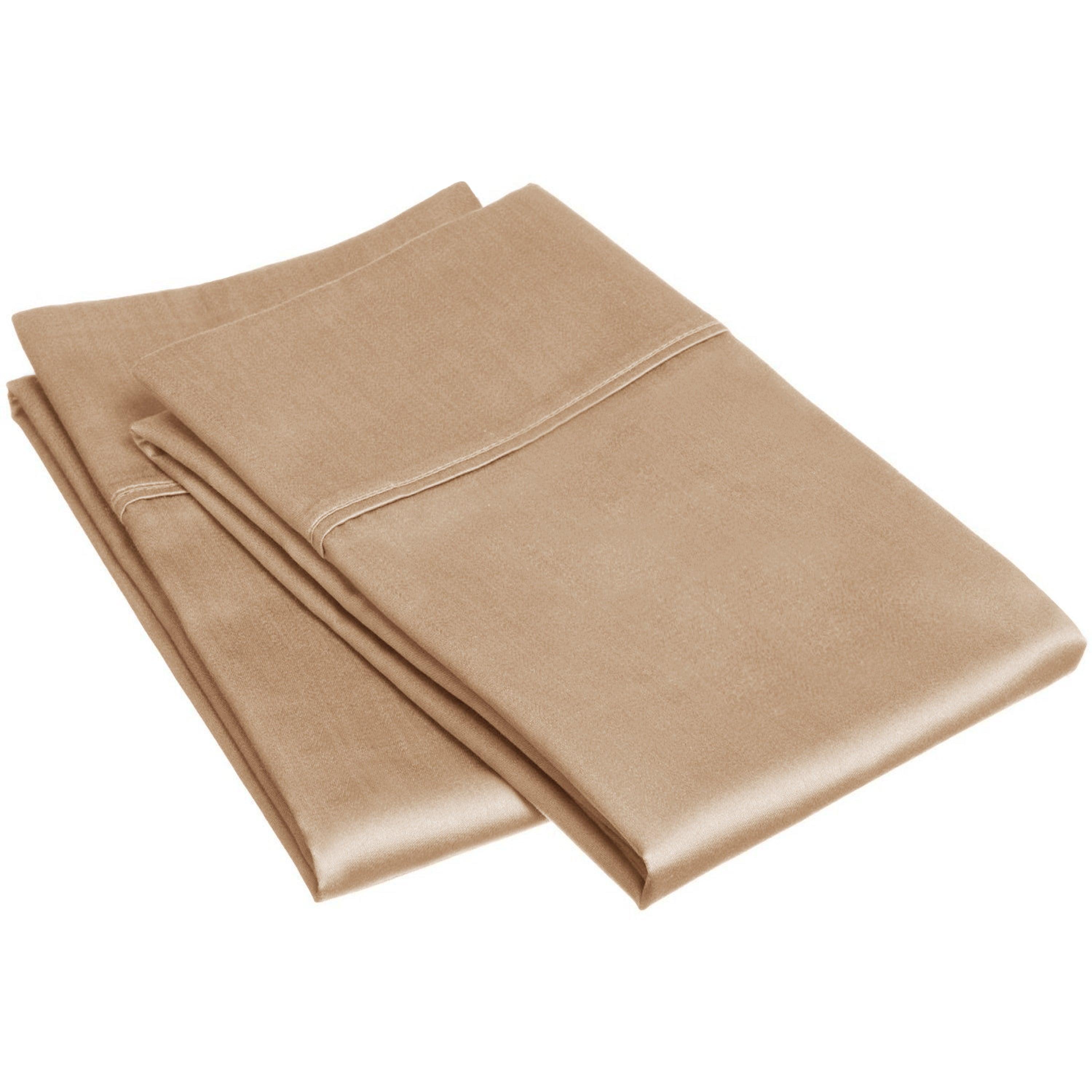 Egyptian Cotton 300 Thread Count Solid Luxury Pillowcases, Set of 2