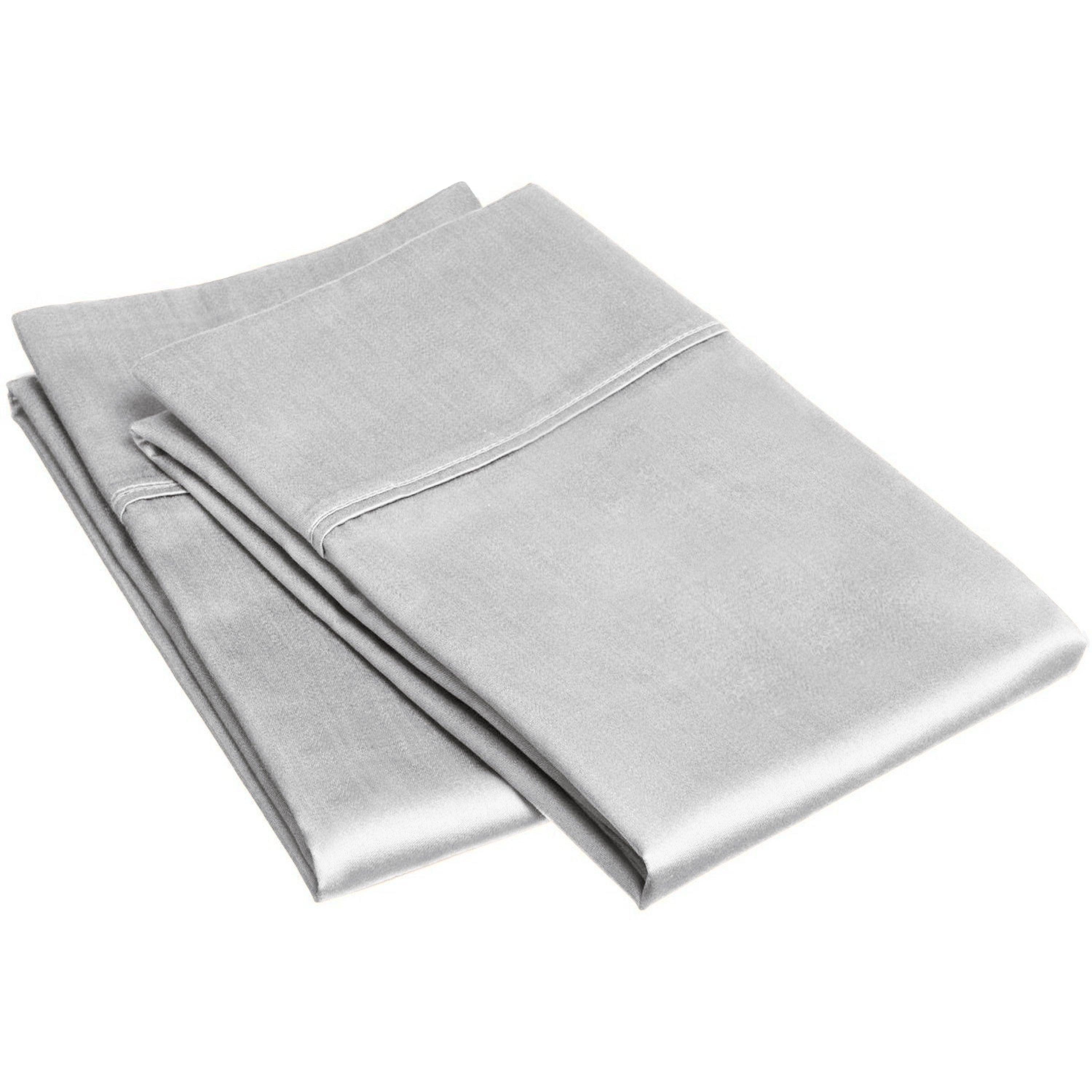Egyptian Cotton 300 Thread Count Solid Luxury Pillowcases, Set of 2