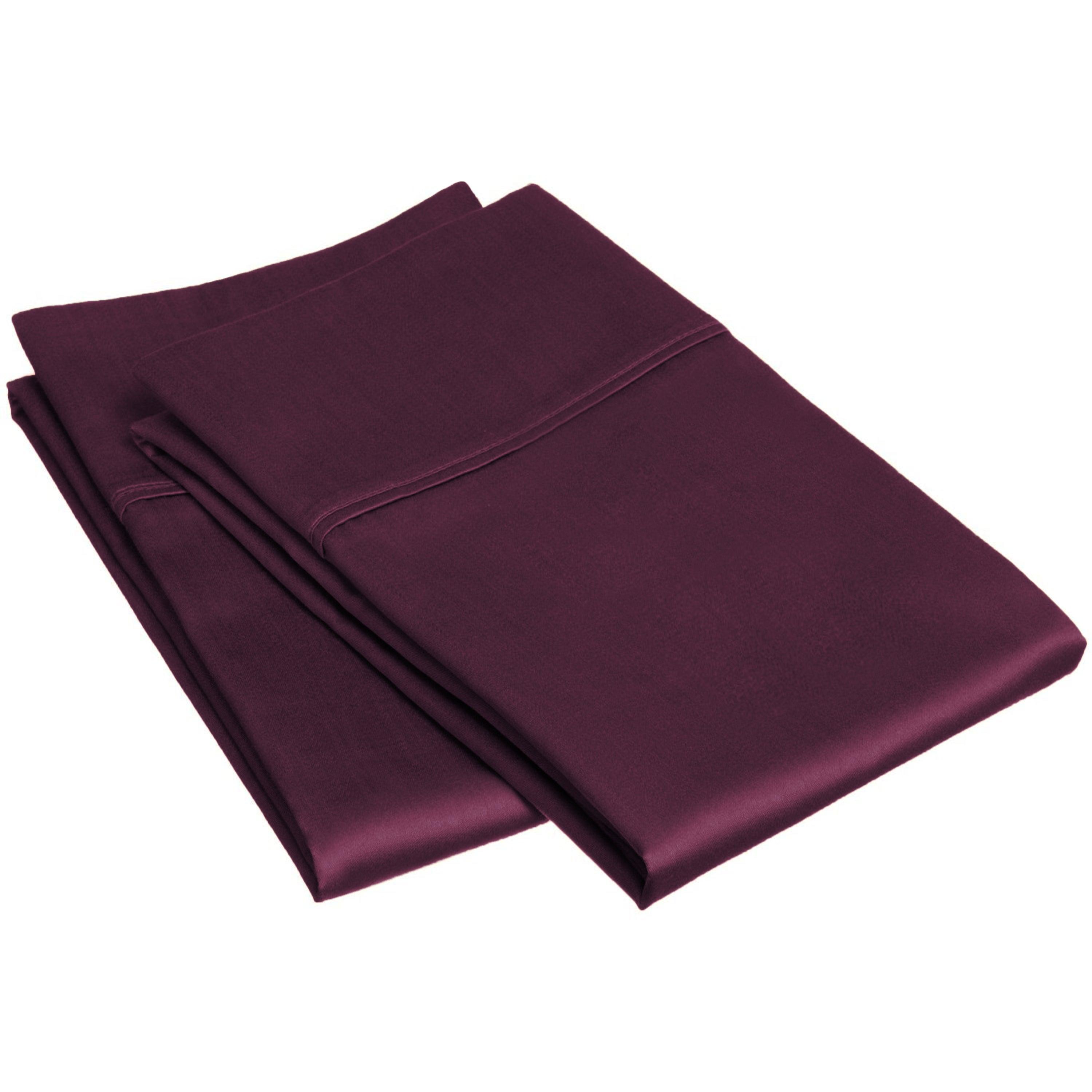 Egyptian Cotton 300 Thread Count Solid Luxury Pillowcases, Set of 2