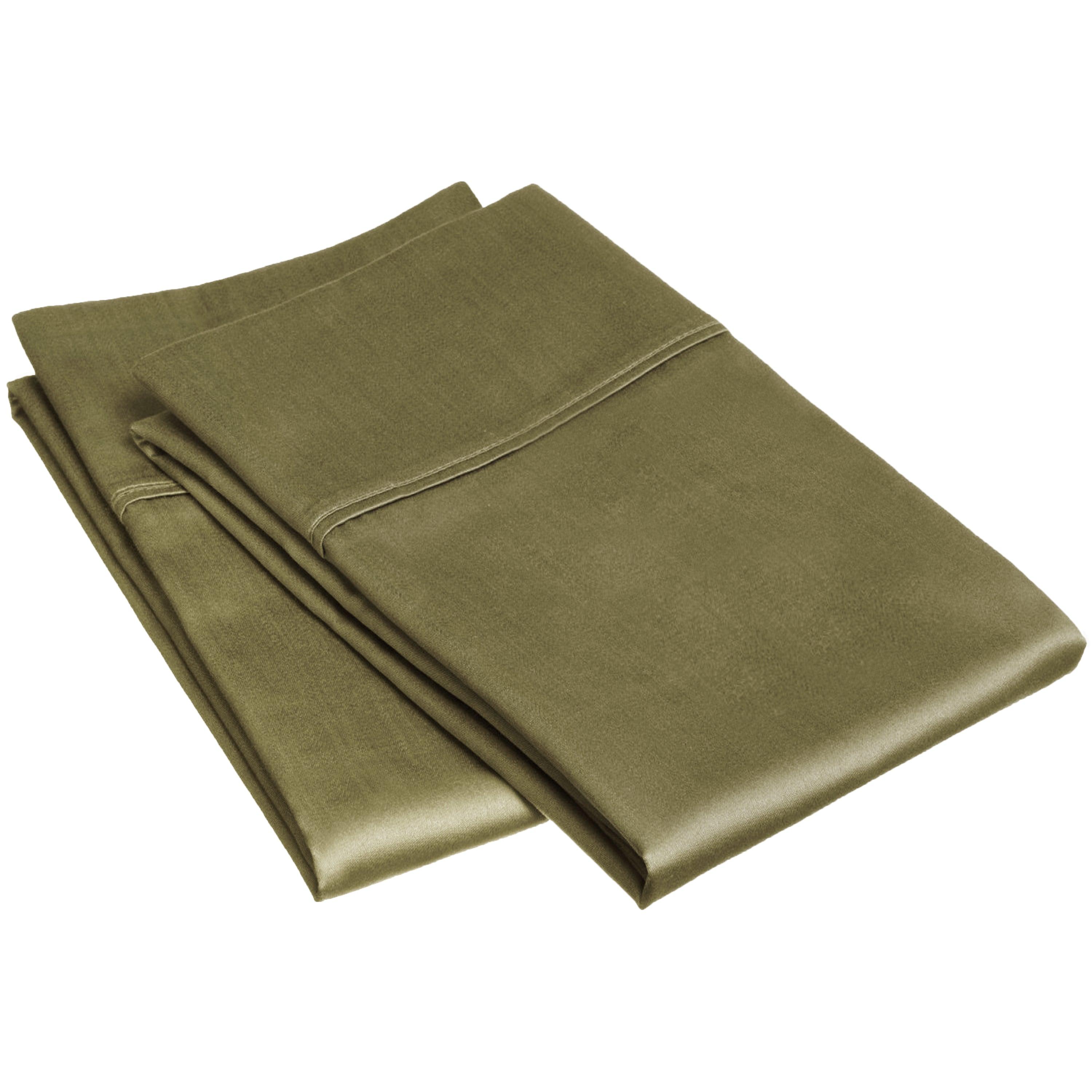Egyptian Cotton 300 Thread Count Solid Luxury Pillowcases, Set of 2