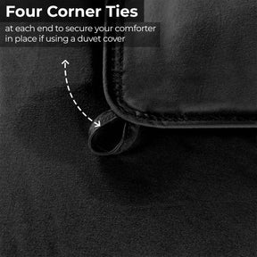 Brushed Microfiber Down Alternative Medium Weight Solid Comforter