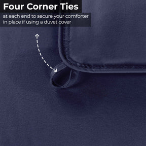Brushed Microfiber Down Alternative Medium Weight Solid Comforter