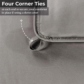 Brushed Microfiber Down Alternative Medium Weight Solid Comforter