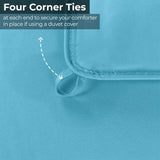 Brushed Microfiber Down Alternative Medium Weight Solid Comforter