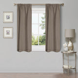 Linen Washable Room Darkening Blackout Curtains, Set of 2