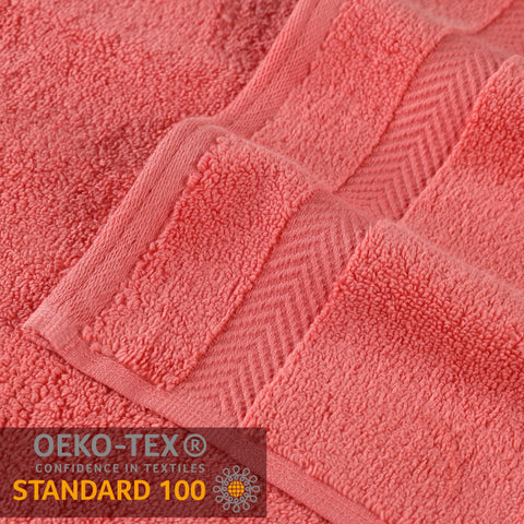 12-Piece Set, 100% Cotton Bathroom Towels, Zero Twist