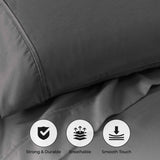 800 Thread Count Cotton Blend Bed Sheet Set Solid Deep Pocket