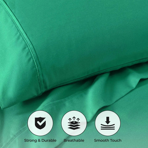 800 Thread Count Cotton Blend Bed Sheet Set Solid Deep Pocket