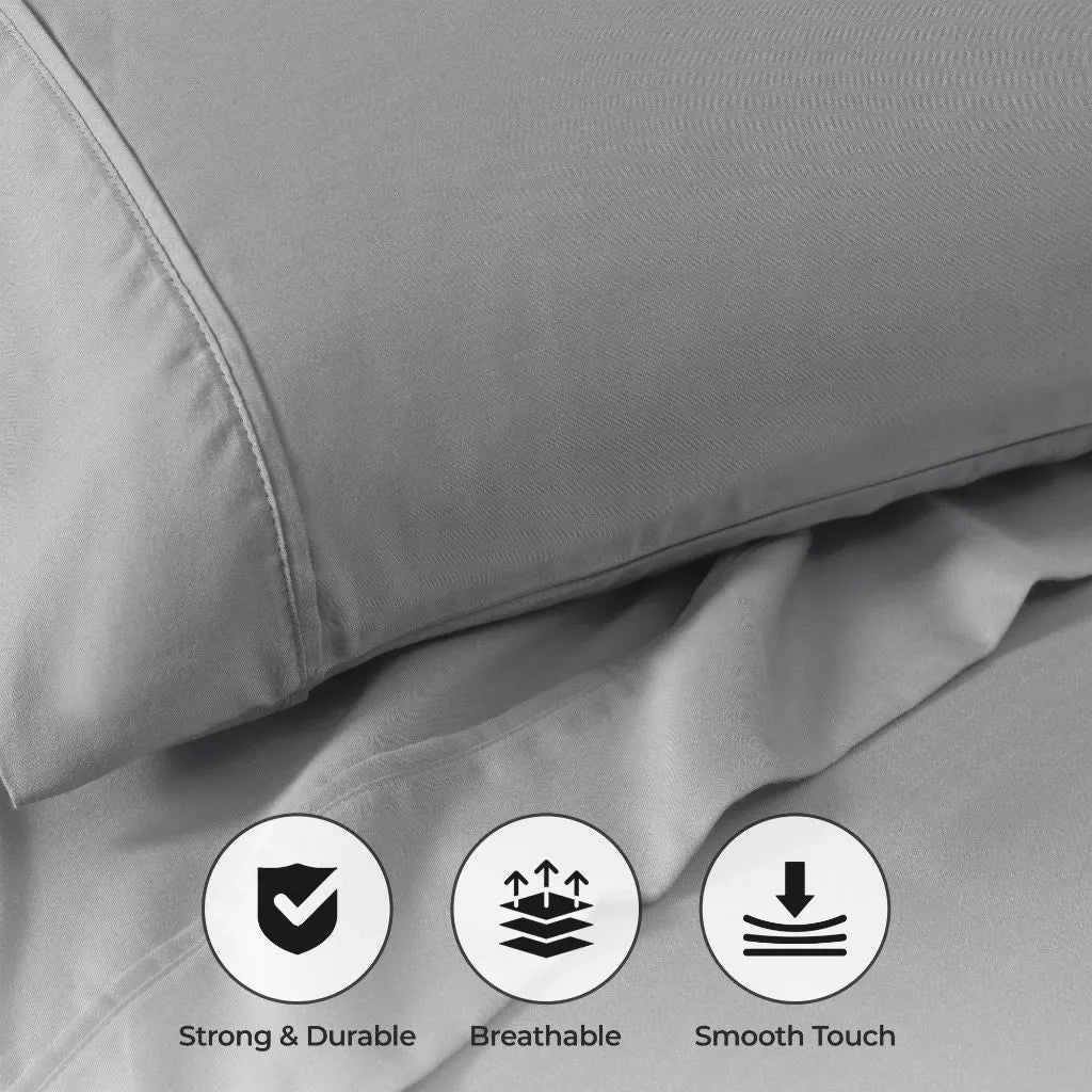 Cotton Blend 800 Thread Count Solid Pillowcase Set of 2