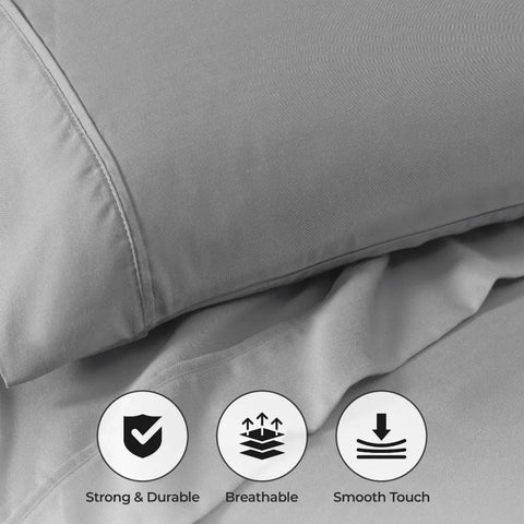 Cotton Blend 800 Thread Count Solid Pillowcase Set of 2