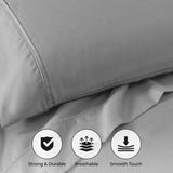 800 Thread Count Cotton Blend Bed Sheet Set Solid Deep Pocket