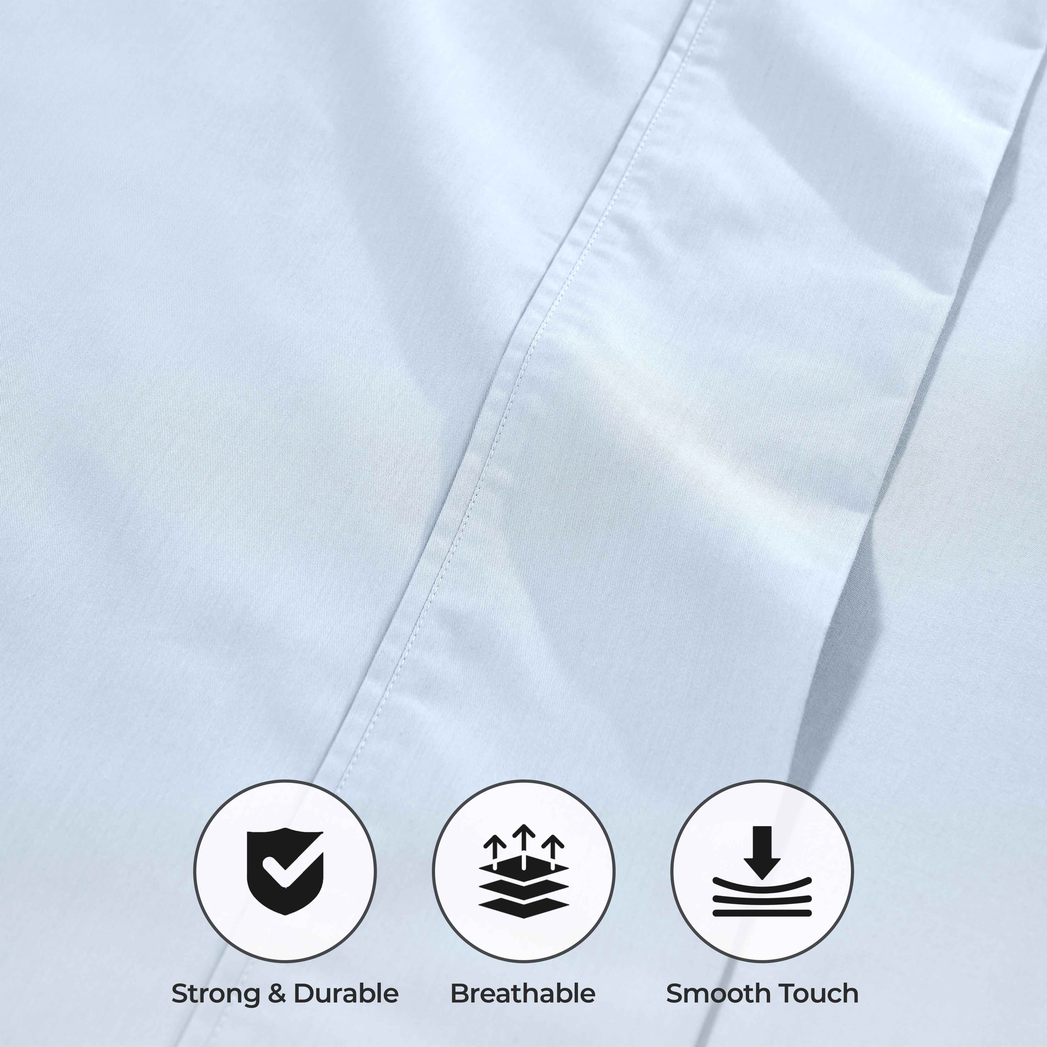 1000 Thread Count Cotton Blend Solid Deep Pocket Bed Sheet Set