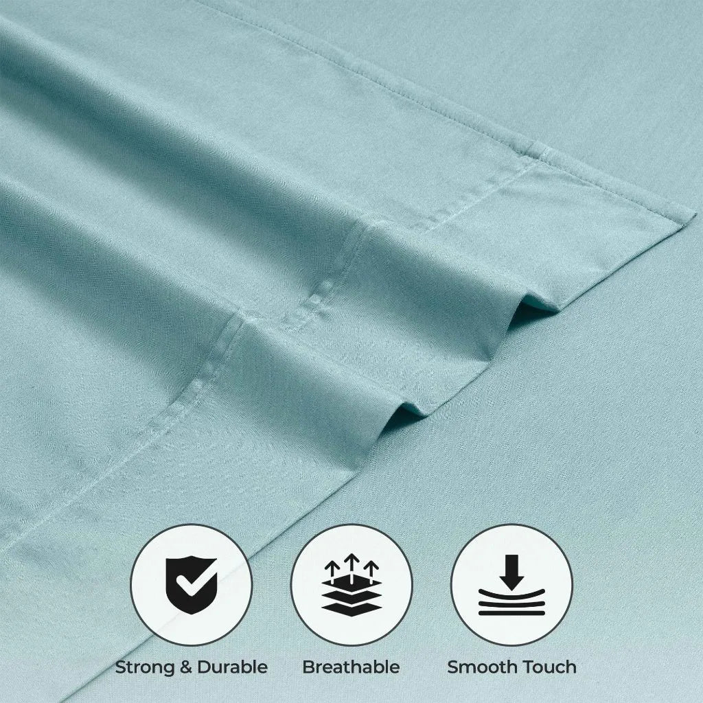 Cotton Blend 600 Thread Count Solid Pillowcase Set of 2