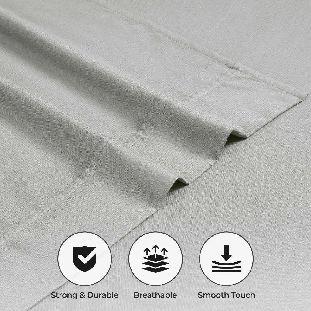 Cotton Blend 600 Thread Count Solid Pillowcase Set of 2