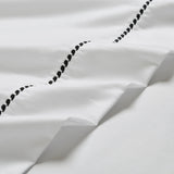 600 Thread Count Cotton Blend Bed Sheet Set - Imperia Embroidered Hem