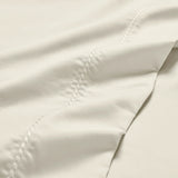 600 Thread Count Cotton Blend Bed Sheet Set - Imperia Embroidered Hem